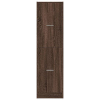 Produktbild för Apoteksskåp brun ek 40x41x144,5 cm konstruerat trä