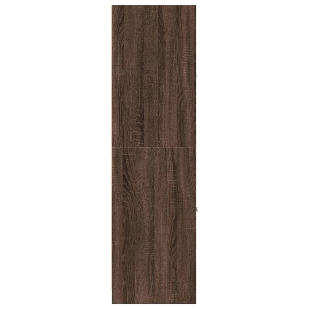Produktbild för Apoteksskåp brun ek 40x41x144,5 cm konstruerat trä