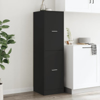 Produktbild för Apoteksskåp svart 40x41x144,5 cm konstruerat trä