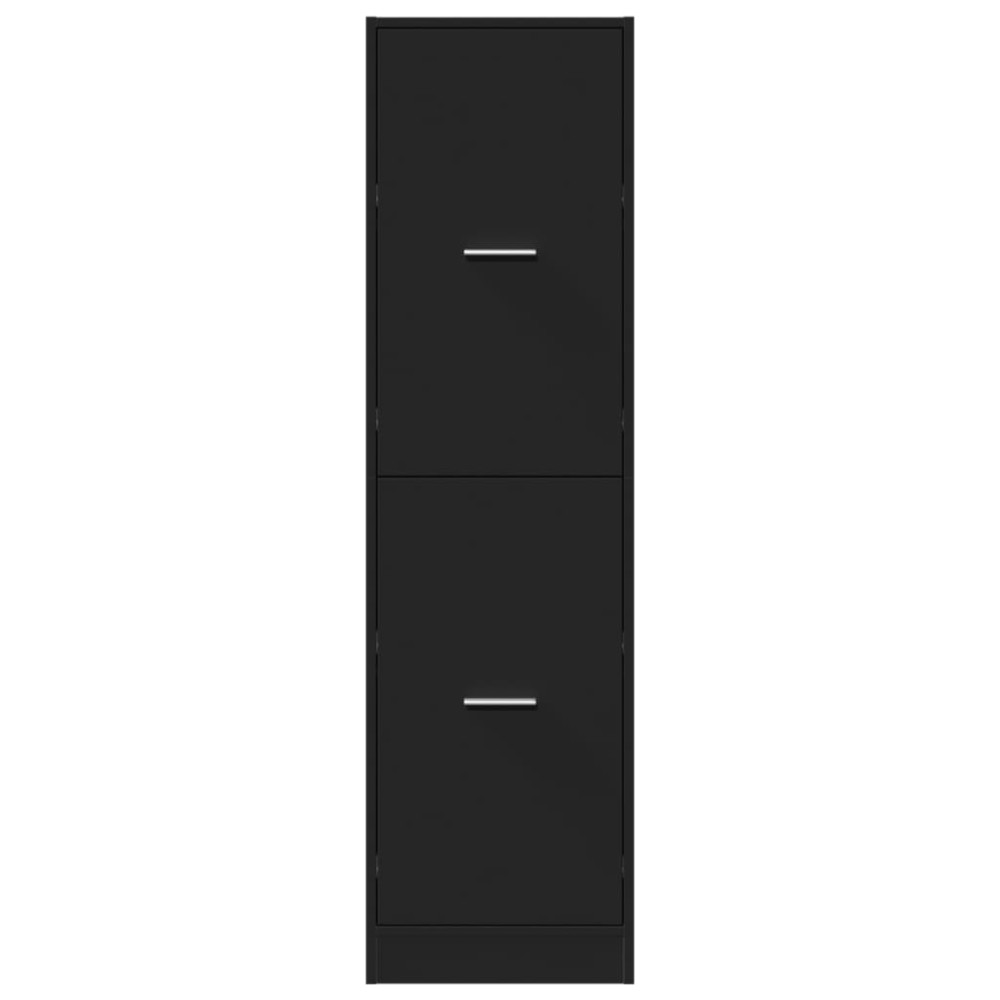 Produktbild för Apoteksskåp svart 40x41x144,5 cm konstruerat trä