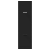 Produktbild för Apoteksskåp svart 40x41x144,5 cm konstruerat trä