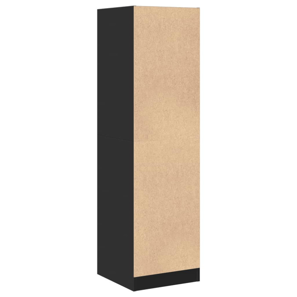 Produktbild för Apoteksskåp svart 40x41x144,5 cm konstruerat trä