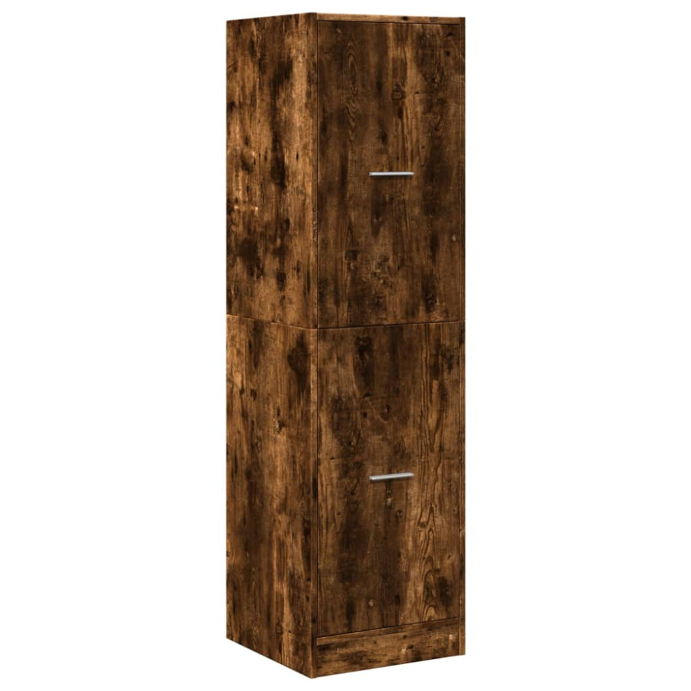 Produktbild för Apoteksskåp rökfärgad ek 40x41x144,5 cm konstruerat trä