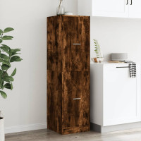 Produktbild för Apoteksskåp rökfärgad ek 40x41x144,5 cm konstruerat trä