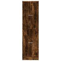 Produktbild för Apoteksskåp rökfärgad ek 40x41x144,5 cm konstruerat trä