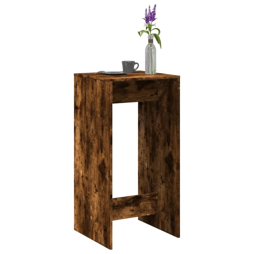Produktbild för Barbord rökfärgad ek 51x50x103,5 cm konstruerat trä