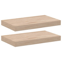 Produktbild för Svävande hyllor 2 st 40x23,5x4 cm konstruerat trä