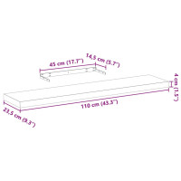 Produktbild för Svävande hylla 110x23,5x4 cm konstruerat trä