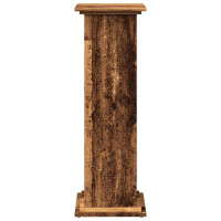 Produktbild för Piedestal med förvaring åldrat trä 31x30x90 cm konstruerat trä