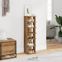 Produktbild för Skoskåp ek 28x27x102 cm konstruerat trä