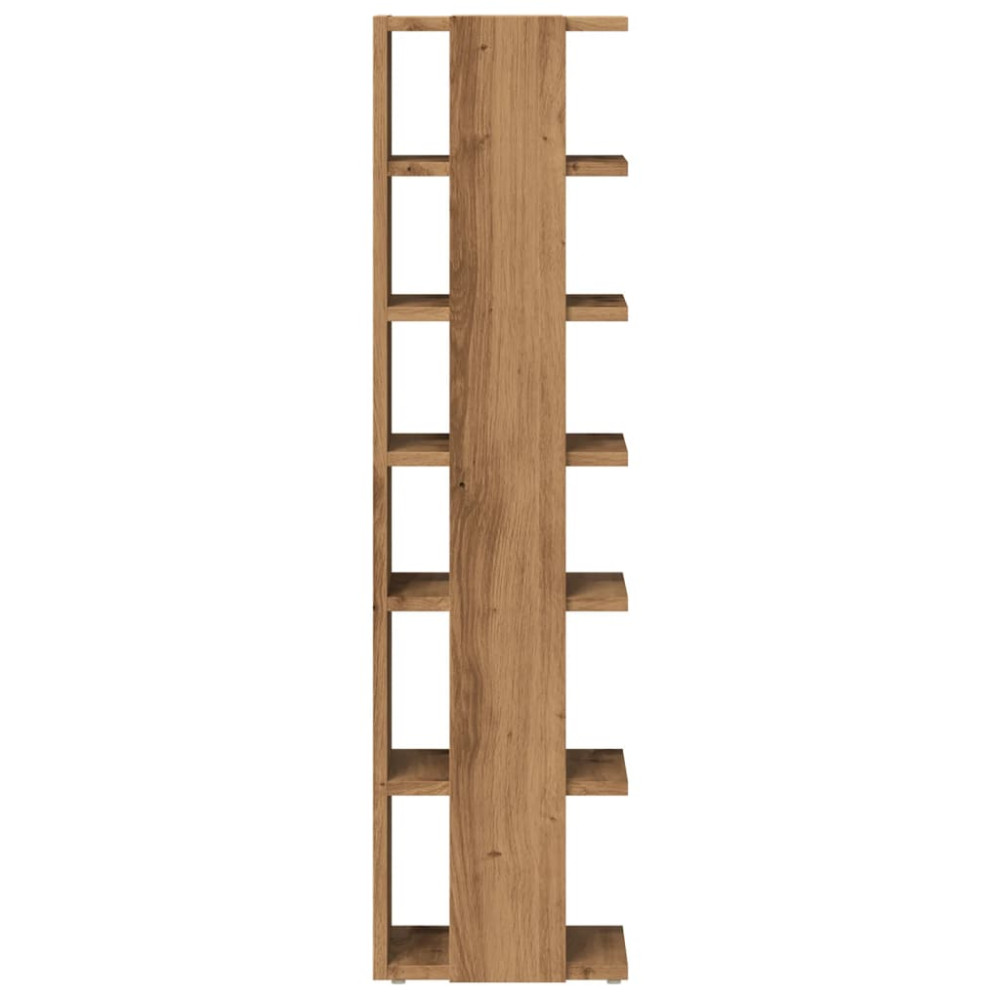 Produktbild för Skoskåp ek 28x27x102 cm konstruerat trä