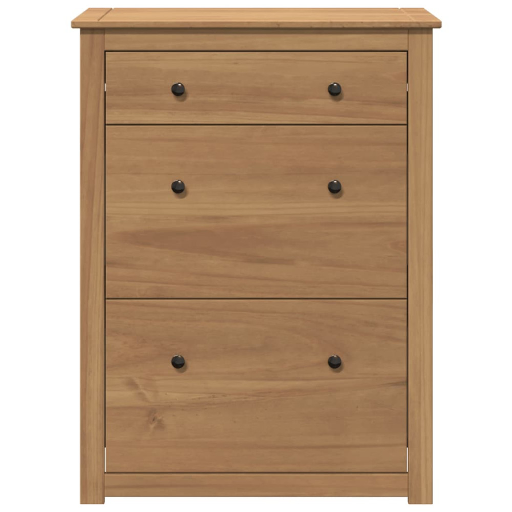 Produktbild för Skoskåp PANAMA 80x35x105 cm massiv furu