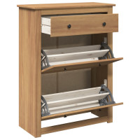 Produktbild för Skoskåp PANAMA 80x35x105 cm massiv furu