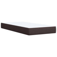 Produktbild för Ramsäng med madrass mörkbrun 100x200 cm tyg