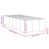 Produktbild för Ramsäng med madrass mörkbrun 80x200 cm tyg