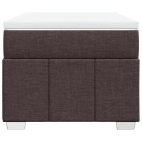 Produktbild för Ramsäng med madrass mörkbrun 100x200 cm tyg