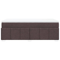Produktbild för Ramsäng med madrass mörkbrun 100x200 cm tyg