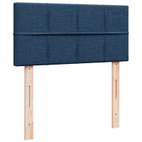 Produktbild för Ramsäng med madrass blå 100x200 cm tyg