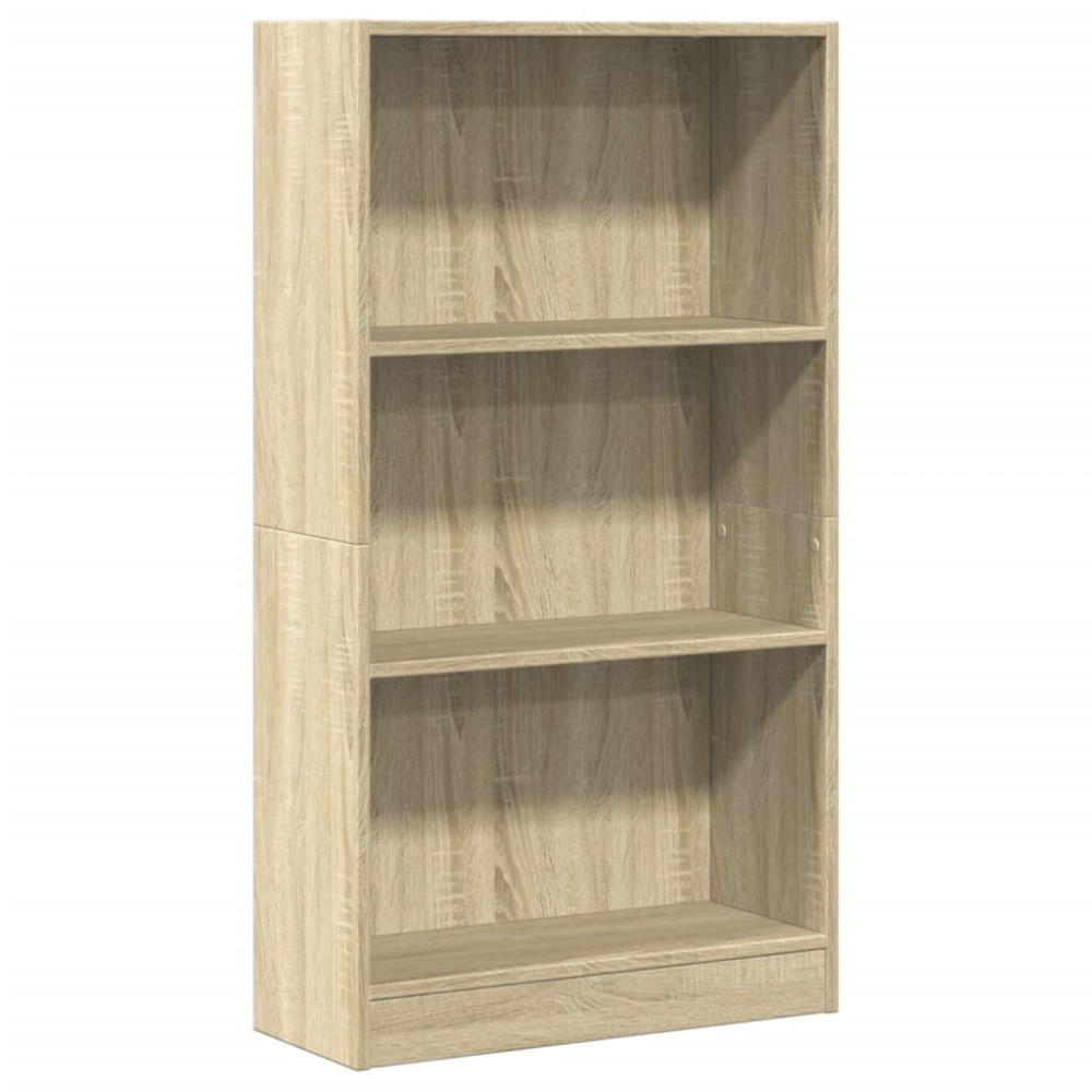 Produktbild för Bokhylla sonoma-ek 60x24x109 cm konstruerat trä