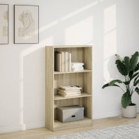 Produktbild för Bokhylla sonoma-ek 60x24x109 cm konstruerat trä