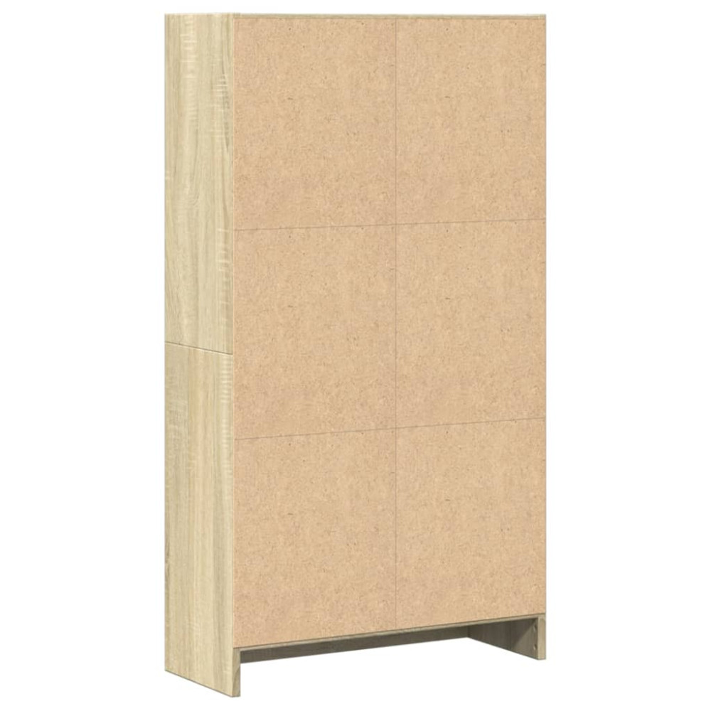 Produktbild för Bokhylla sonoma-ek 60x24x109 cm konstruerat trä