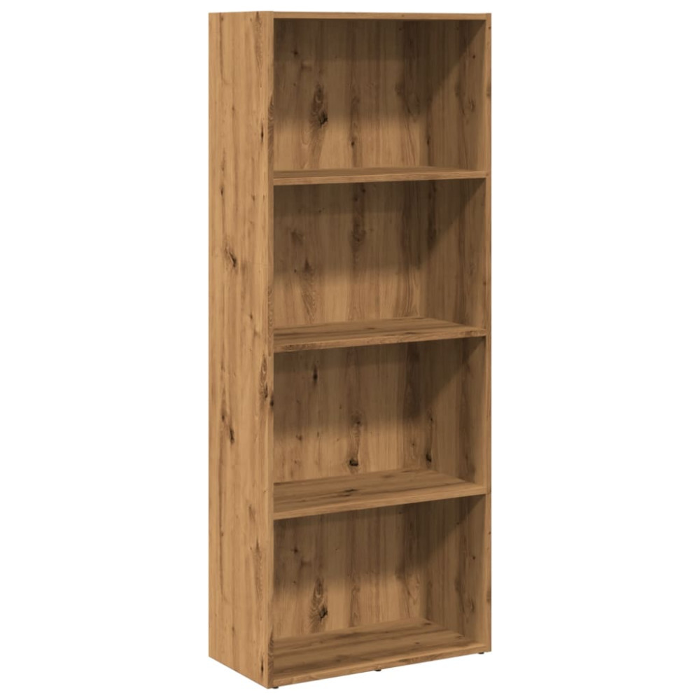 Produktbild för Bokhylla ek 60x30x152 cm konstruerat trä