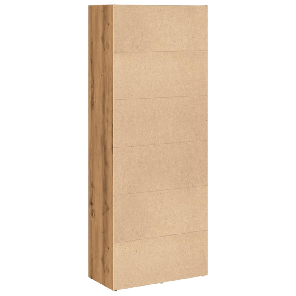 Produktbild för Bokhylla ek 60x30x152 cm konstruerat trä