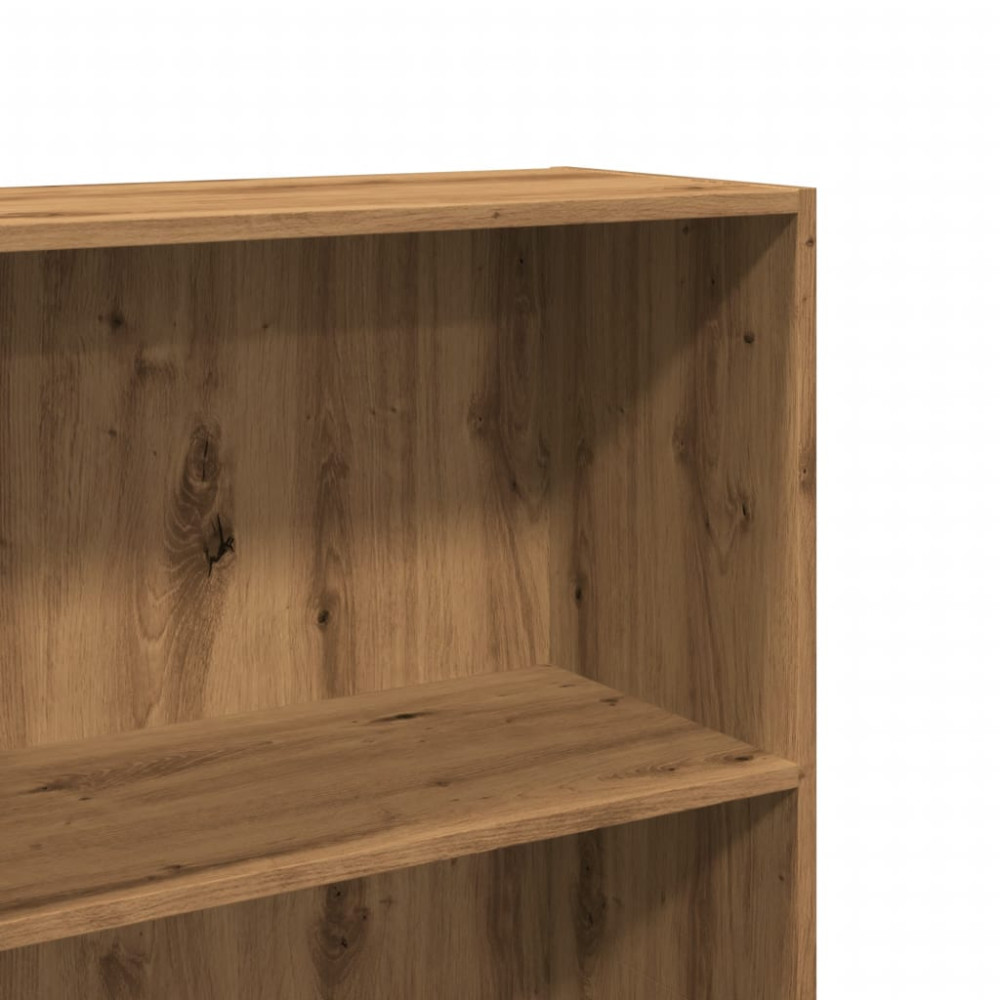 Produktbild för Bokhylla ek 60x30x152 cm konstruerat trä