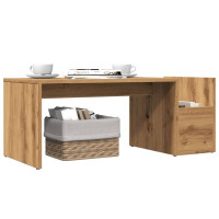 Produktbild för Soffbord artisian ek 90x45x35 cm konstruerat trä