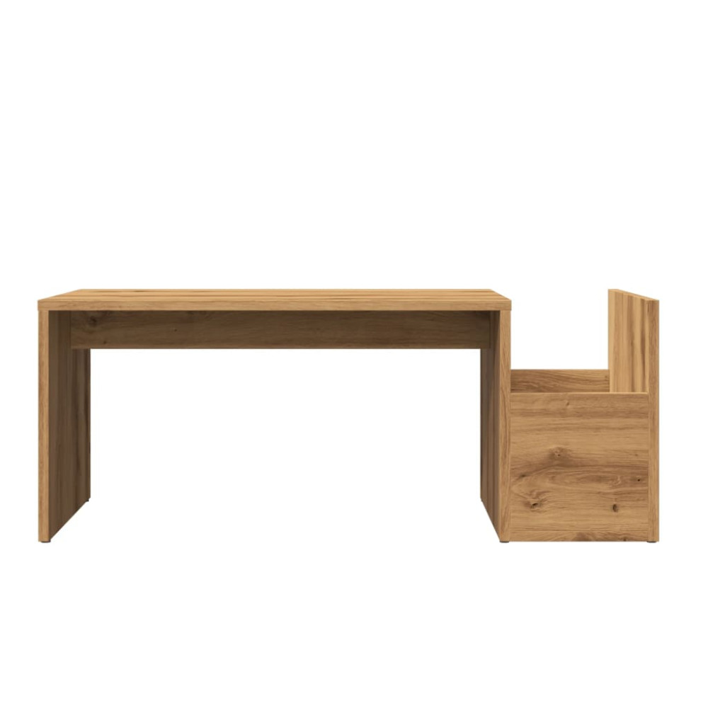 Produktbild för Soffbord artisian ek 90x45x35 cm konstruerat trä