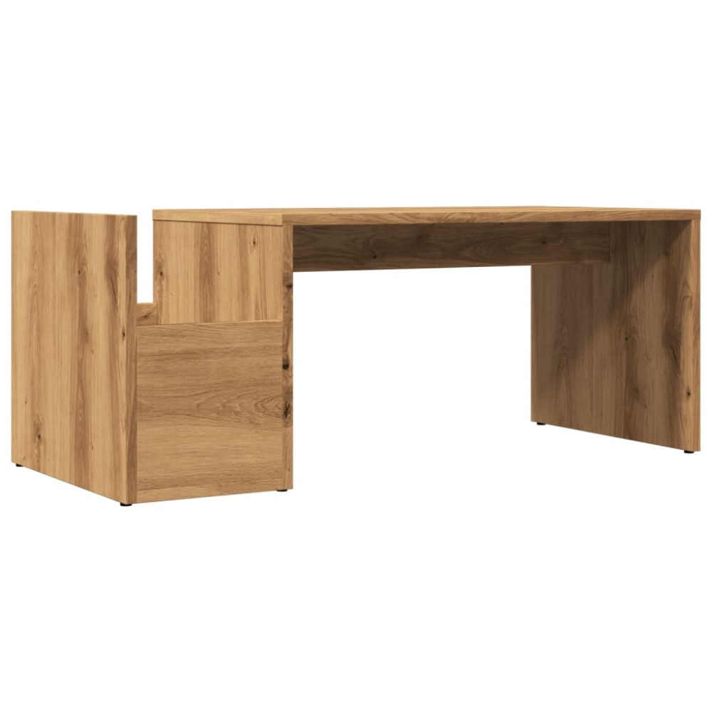Produktbild för Soffbord artisian ek 90x45x35 cm konstruerat trä