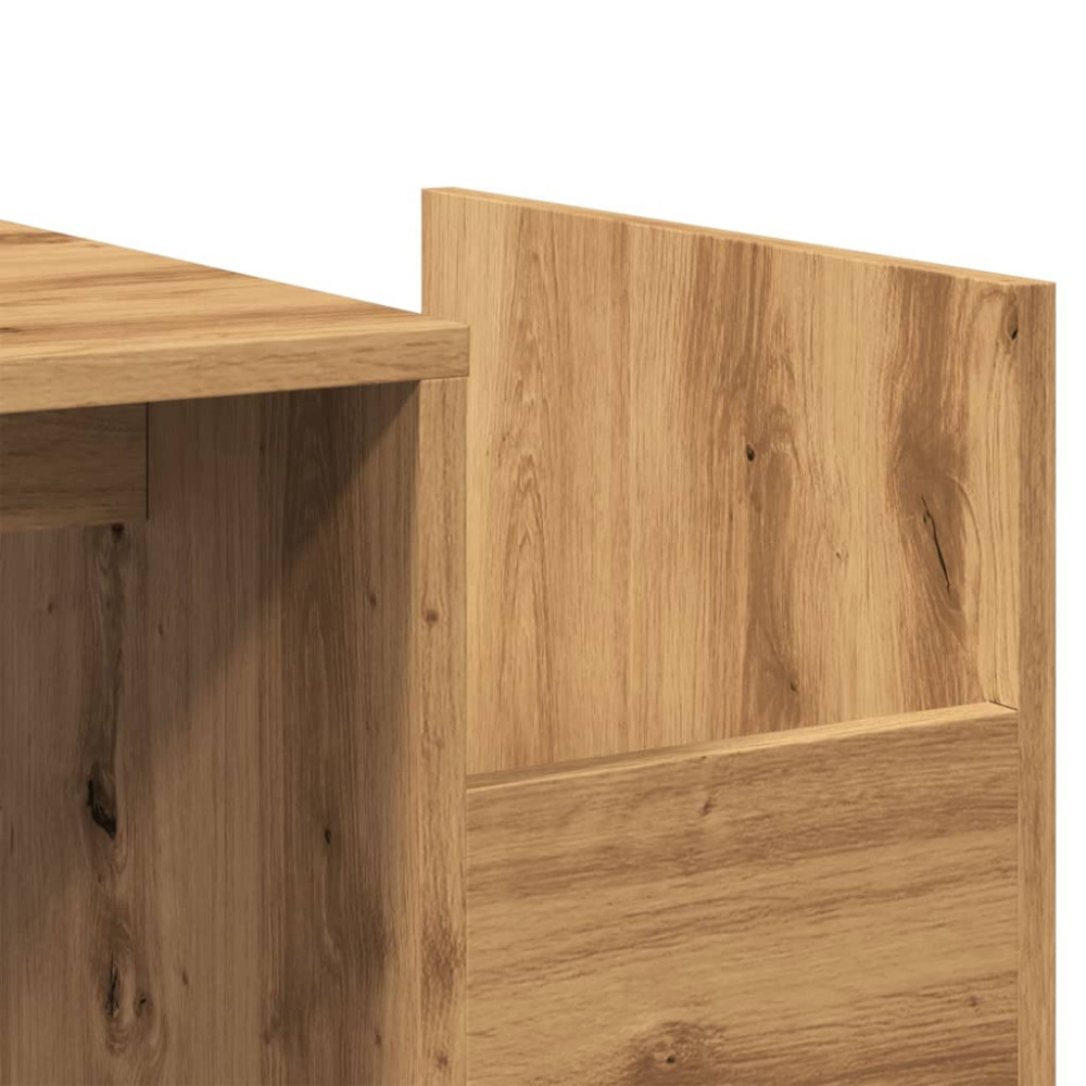 Produktbild för Soffbord artisian ek 90x45x35 cm konstruerat trä