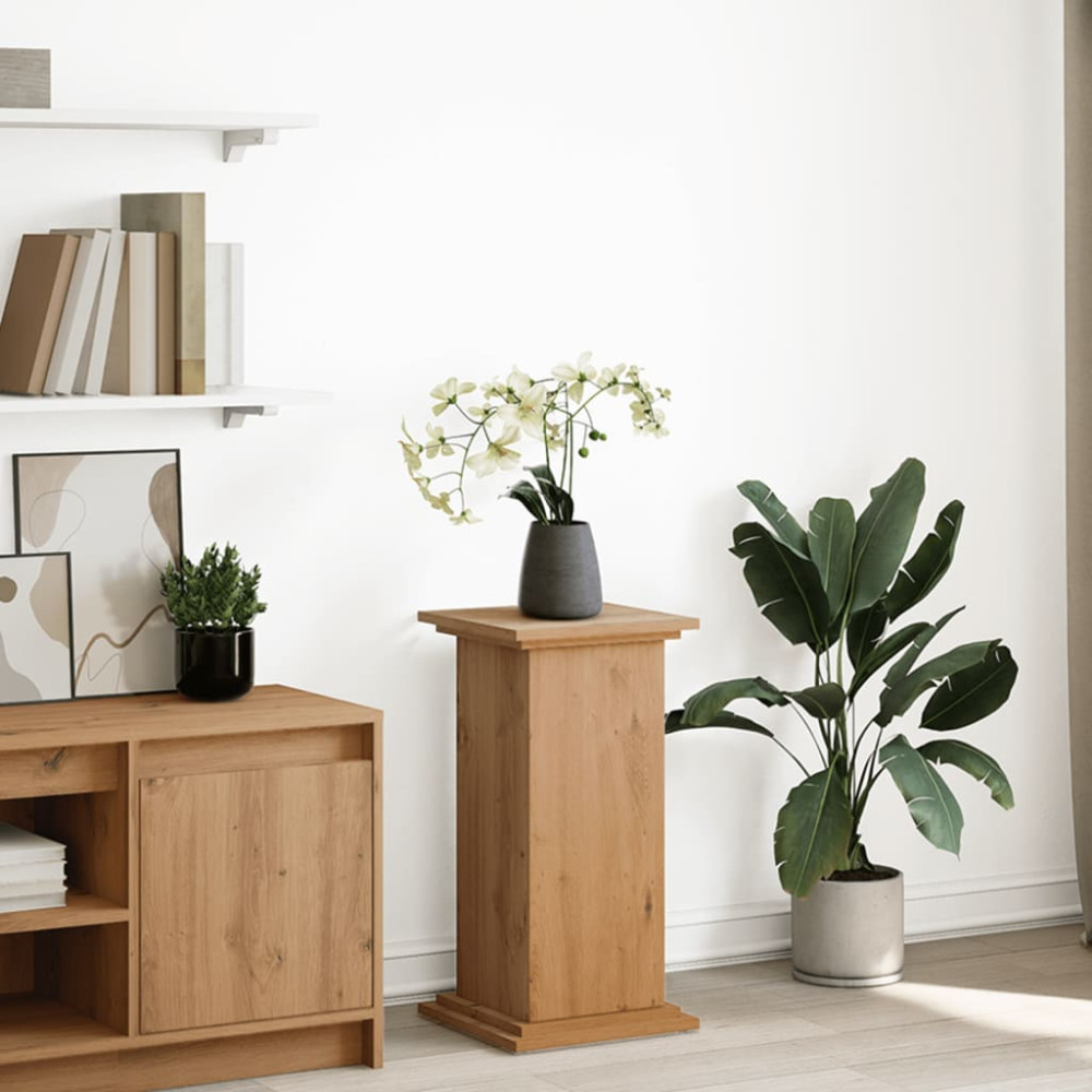 Produktbild för Piedestal med förvaring ek 31x30x60 cm konstruerat trä