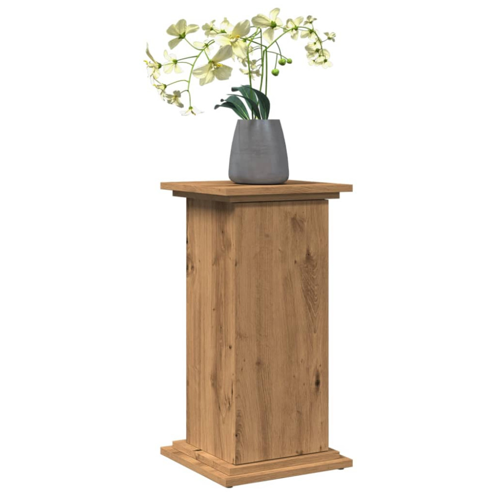 Produktbild för Piedestal med förvaring ek 31x30x60 cm konstruerat trä