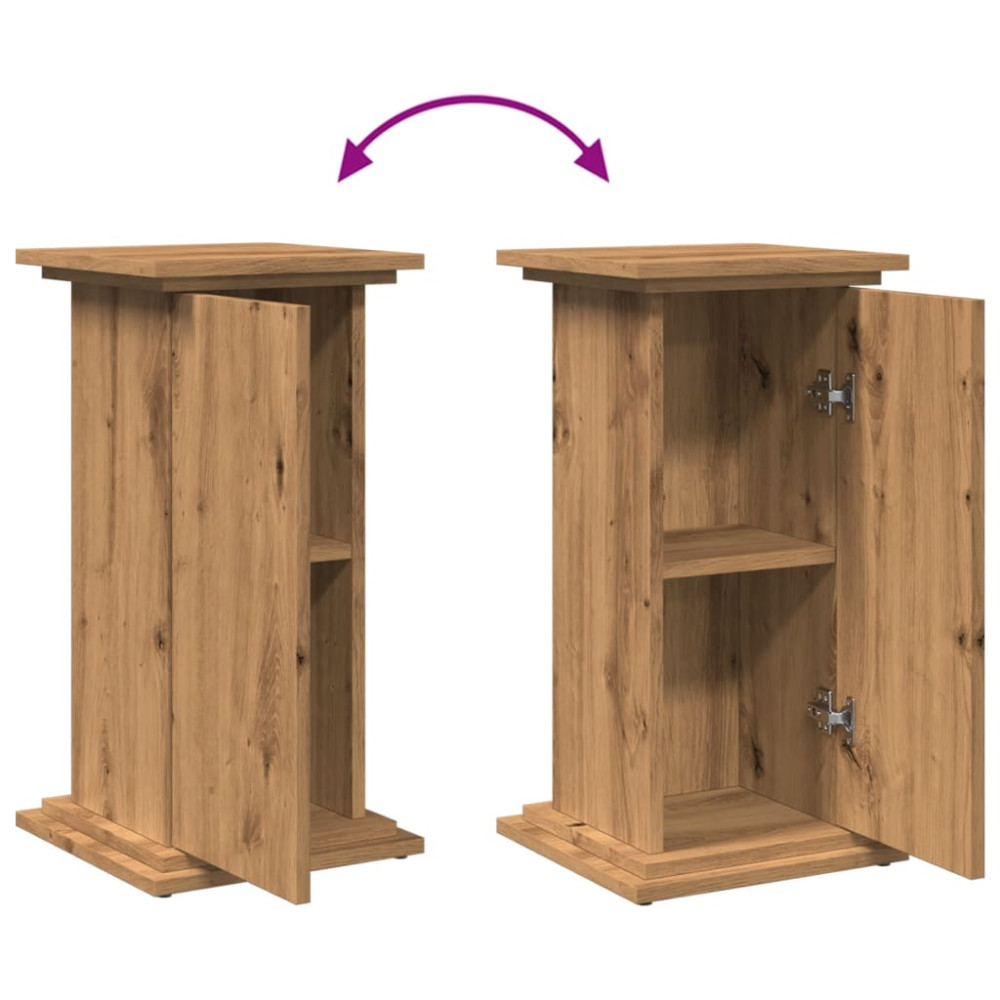 Produktbild för Piedestal med förvaring ek 31x30x60 cm konstruerat trä