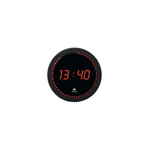 Alba Väggur ALBA LED Ø30cm svart/röd