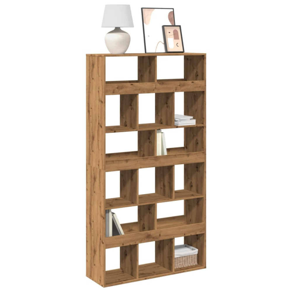 Produktbild för Bokhylla ek 100x33x187,5 cm konstruerat trä