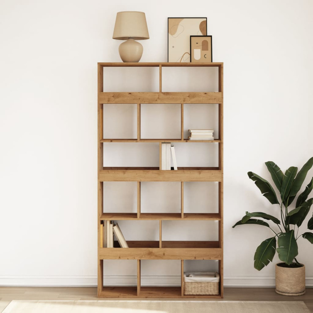 Produktbild för Bokhylla ek 100x33x187,5 cm konstruerat trä