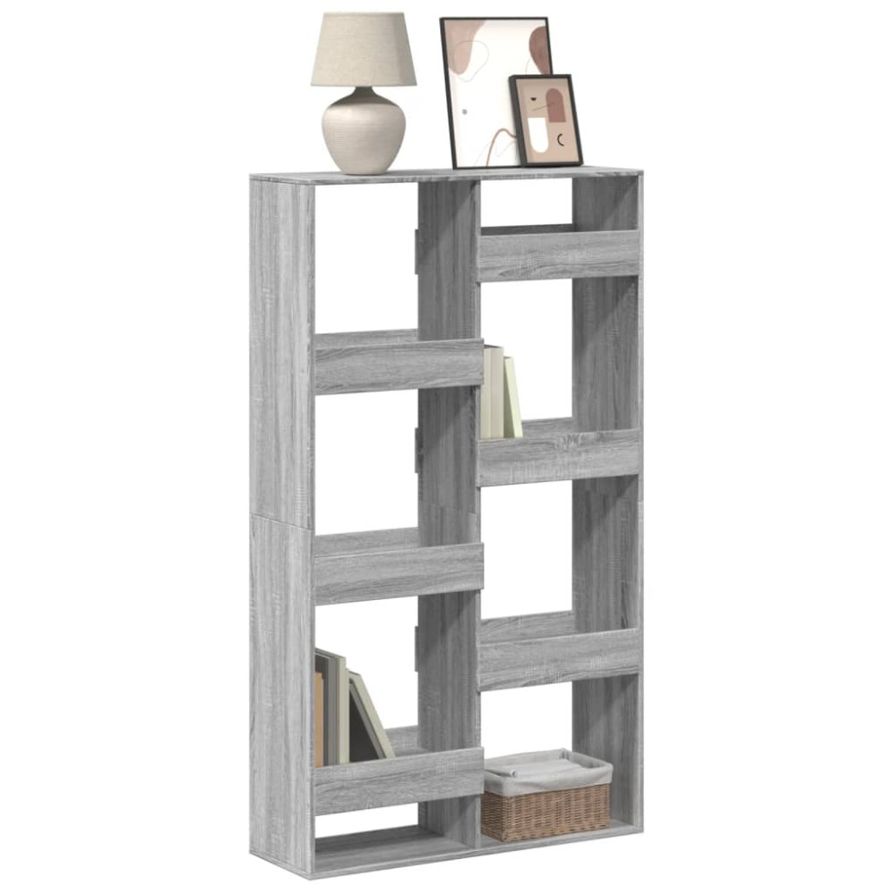 Produktbild för Bokhylla grå sonoma 100x33x175 cm konstruerat trä