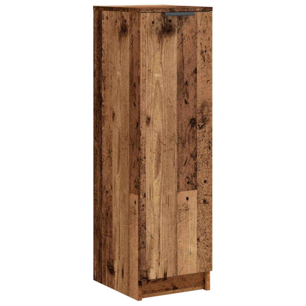 Produktbild för Skoskåp åldrat trä 29,5x35x100,5 cm konstruerat trä