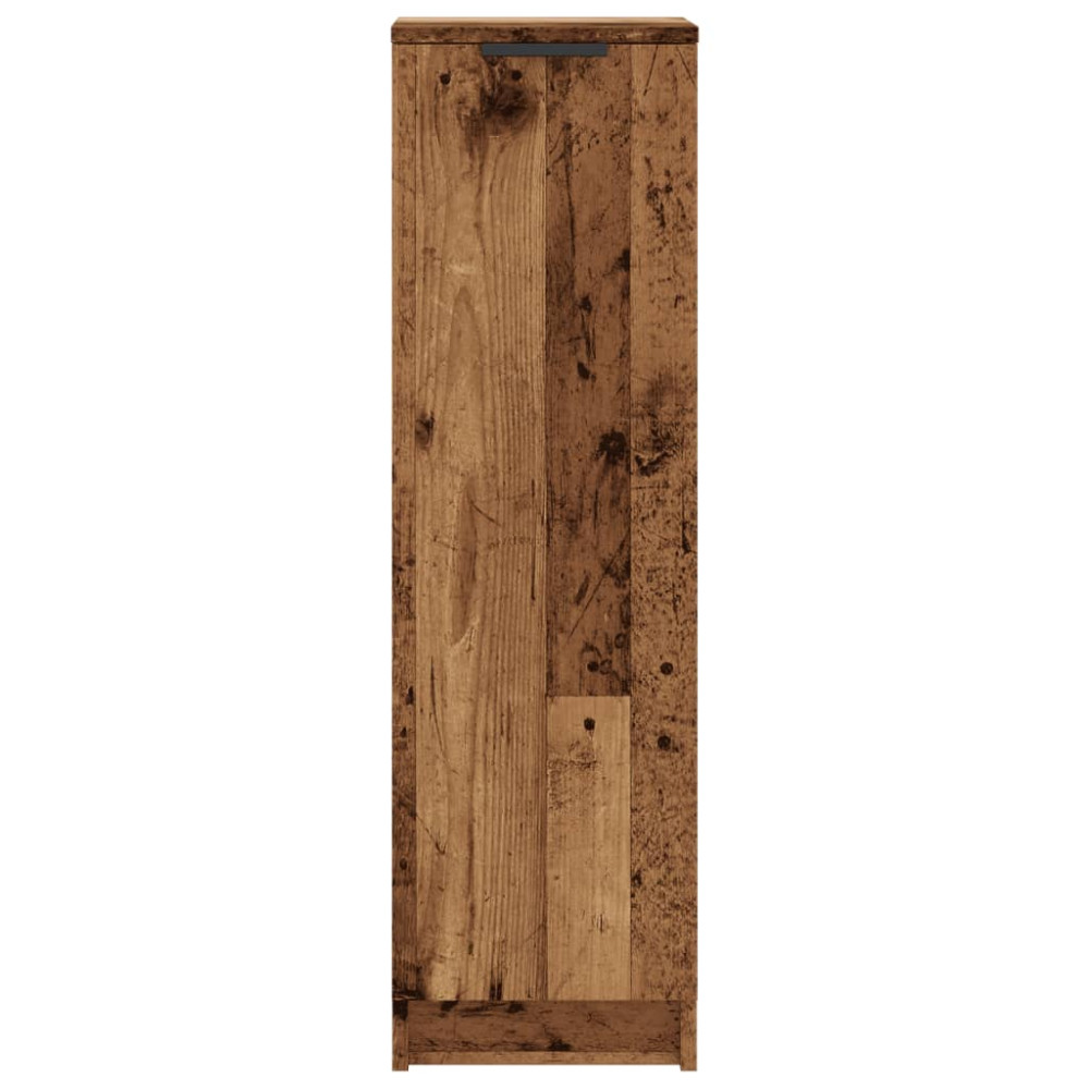 Produktbild för Skoskåp åldrat trä 29,5x35x100,5 cm konstruerat trä