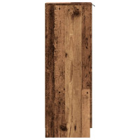 Produktbild för Skoskåp åldrat trä 29,5x35x100,5 cm konstruerat trä