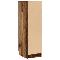 Produktbild för Skoskåp åldrat trä 29,5x35x100,5 cm konstruerat trä