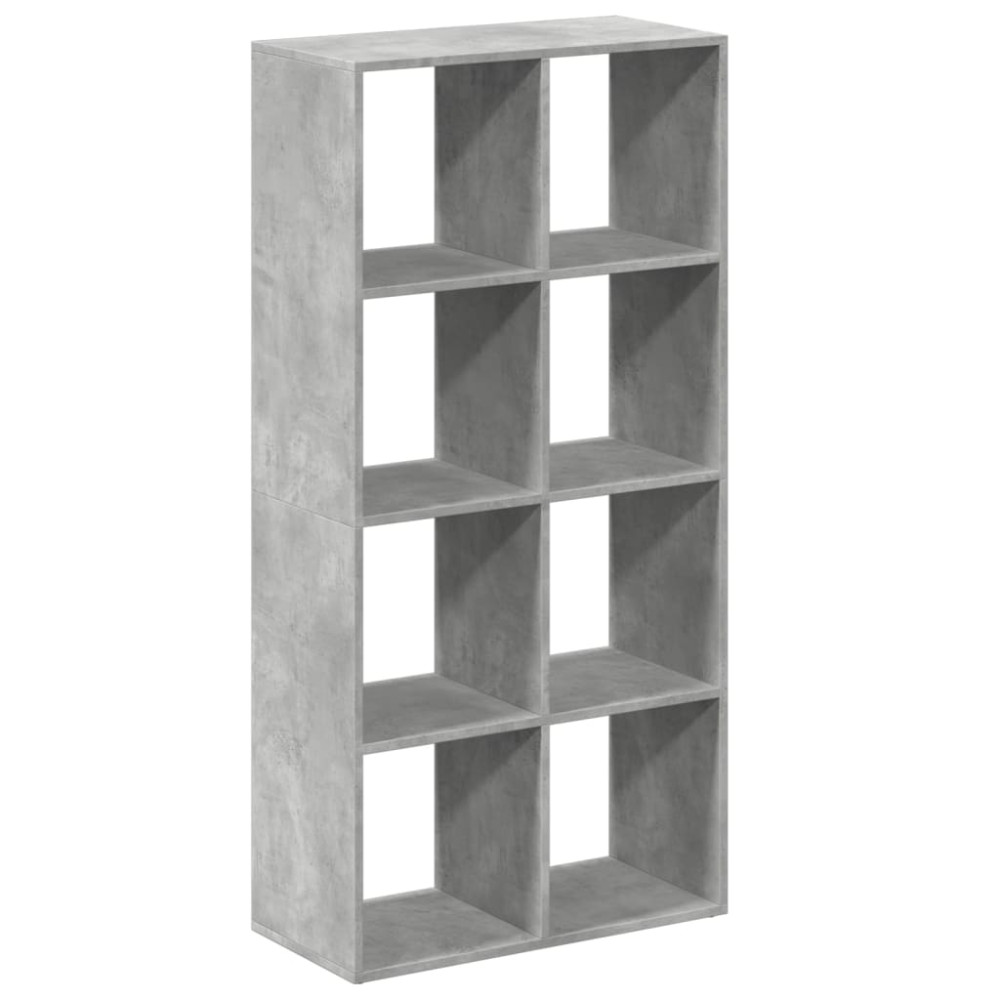 Produktbild för Bokhylla/Rumsavdelare betonggrå 69,5x29x137,5cm konstruerat trä
