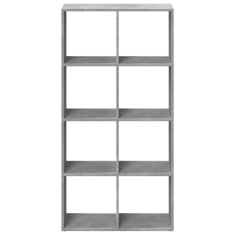 Produktbild för Bokhylla/Rumsavdelare betonggrå 69,5x29x137,5cm konstruerat trä