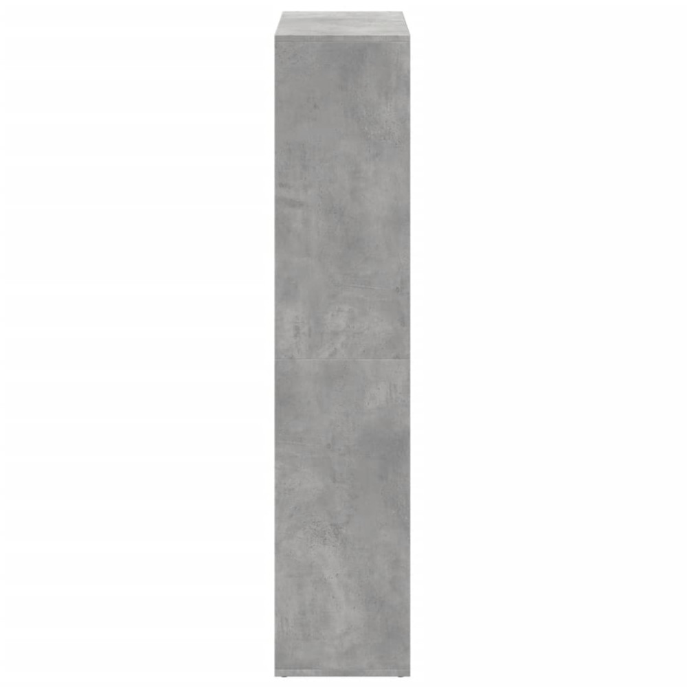 Produktbild för Bokhylla/Rumsavdelare betonggrå 69,5x29x137,5cm konstruerat trä