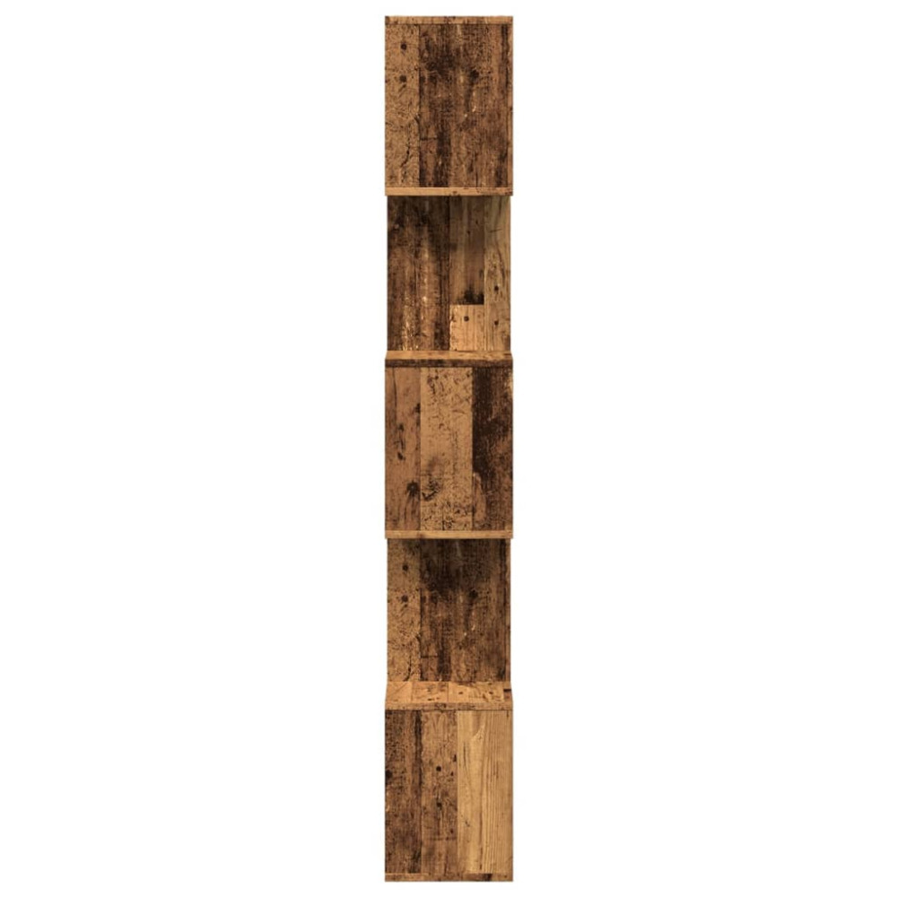 Produktbild för Bokhylla/Rumsavdelare 5 hyllplan 70x24x161 cm konstruerat trä