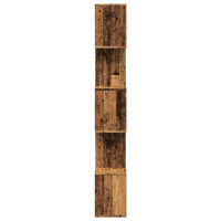 Produktbild för Bokhylla/Rumsavdelare 5 hyllplan 70x24x161 cm konstruerat trä