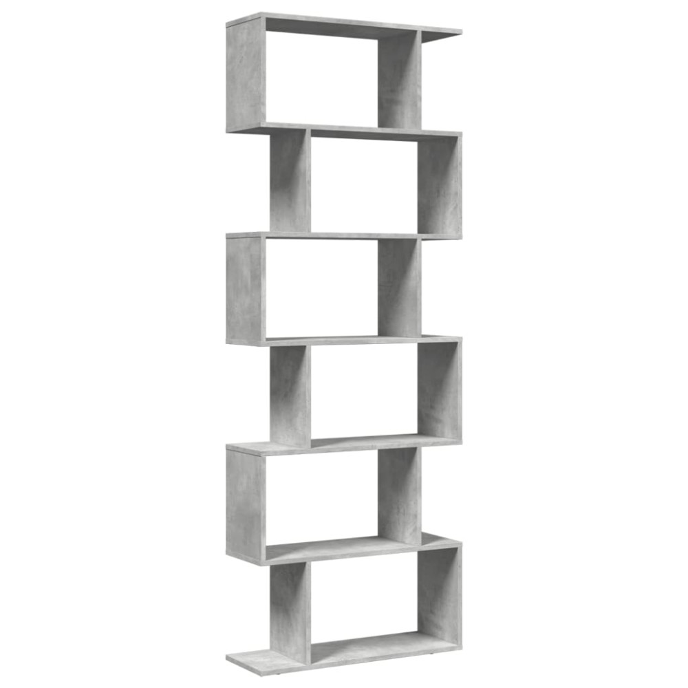 Produktbild för Bokhylla/Rumsavdelare 6 hyllor 70x24x193 cm konstruerat trä
