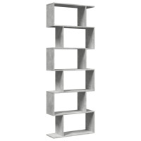 Produktbild för Bokhylla/Rumsavdelare 6 hyllor 70x24x193 cm konstruerat trä